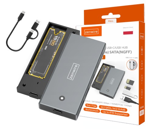 ANYOYO NVMe NGFF USB Adapter, 10 Gbit/s USB 3.2 Gen 2 M2 SSD