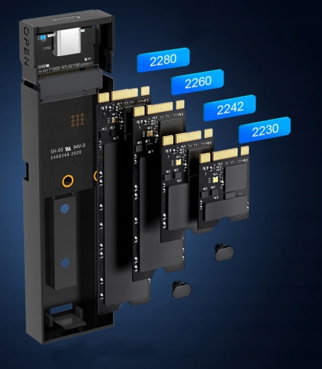 Adapter dysku SSD m.2 USB 3.0 NGFF obudowa m2 SATA Zenwire BS-2809 - zdjęcie 3