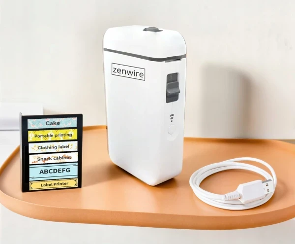 Mini Drukarka Termiczna Przenośna do Etykiet Naklejek Bluetooth USB-C Zenwire TP-110 - zdjęcie 4