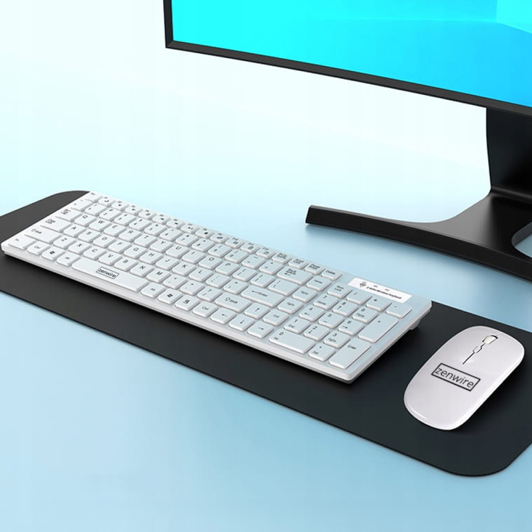 KLAWIATURA I MYSZKA BEZPRZEWODOWA ZESTAW CICHA USB Zenwire - zdjęcie 4